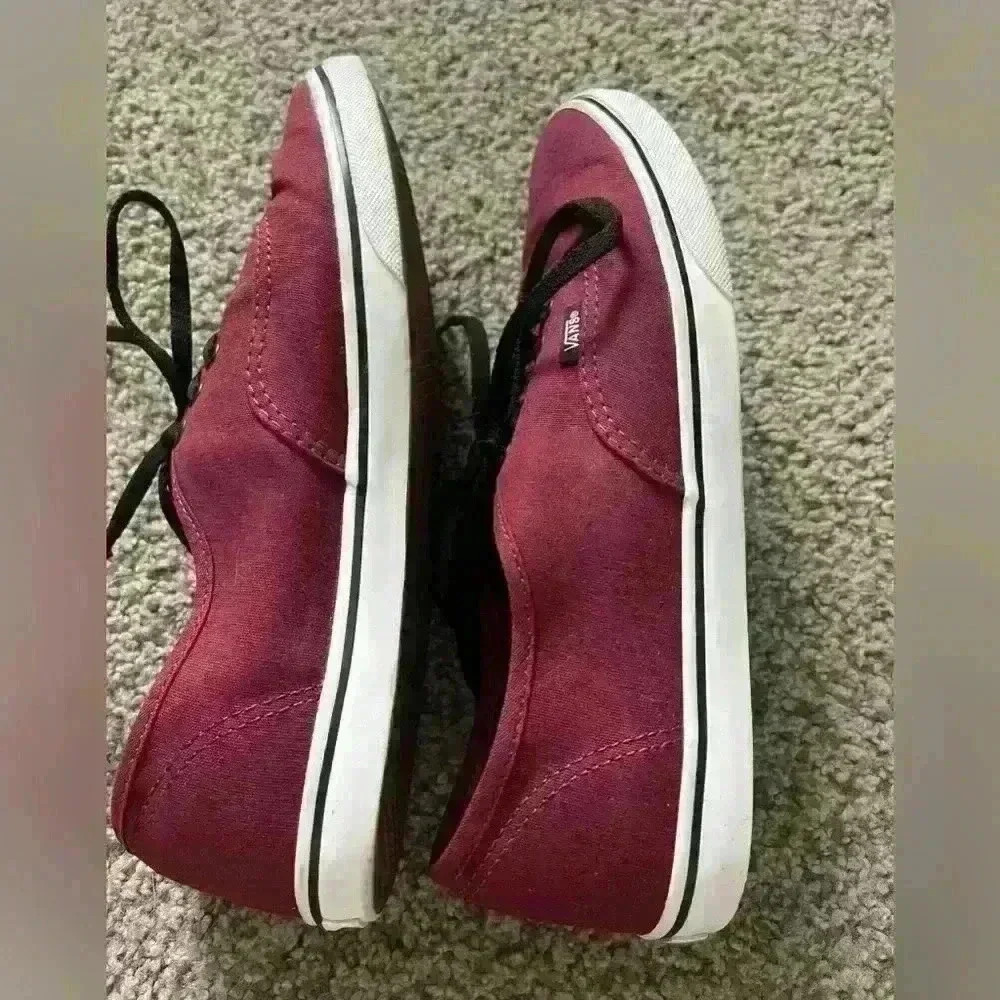 Maroon Lace Up Vans - Picture 6 of 11